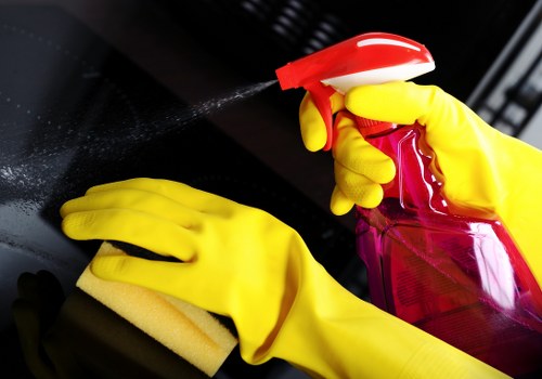 Eco-friendly cleaning supplies and recycling bins used by Belsize Park Carpet Cleaners